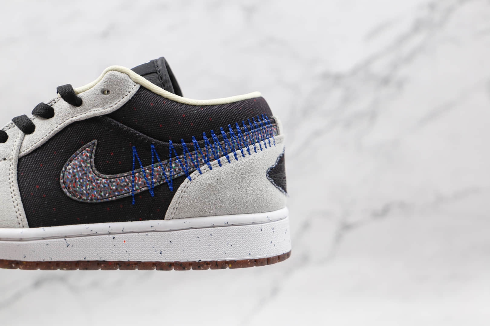 乔丹Air Jordan 1 Low Crater Releasing Soon纯原版本低帮AJ1灰色绒面可回收材料板鞋原楦头纸板打造 货号:DM4657-001