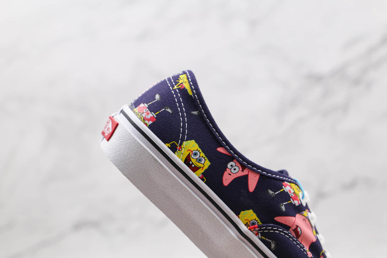 万斯Vans Authentic LX OG x Spongebob海绵宝宝联名款公司级版本暗蓝彩印卡通配色低帮硫化帆布鞋原盒原标 货号：VN0A3WM7YZ1