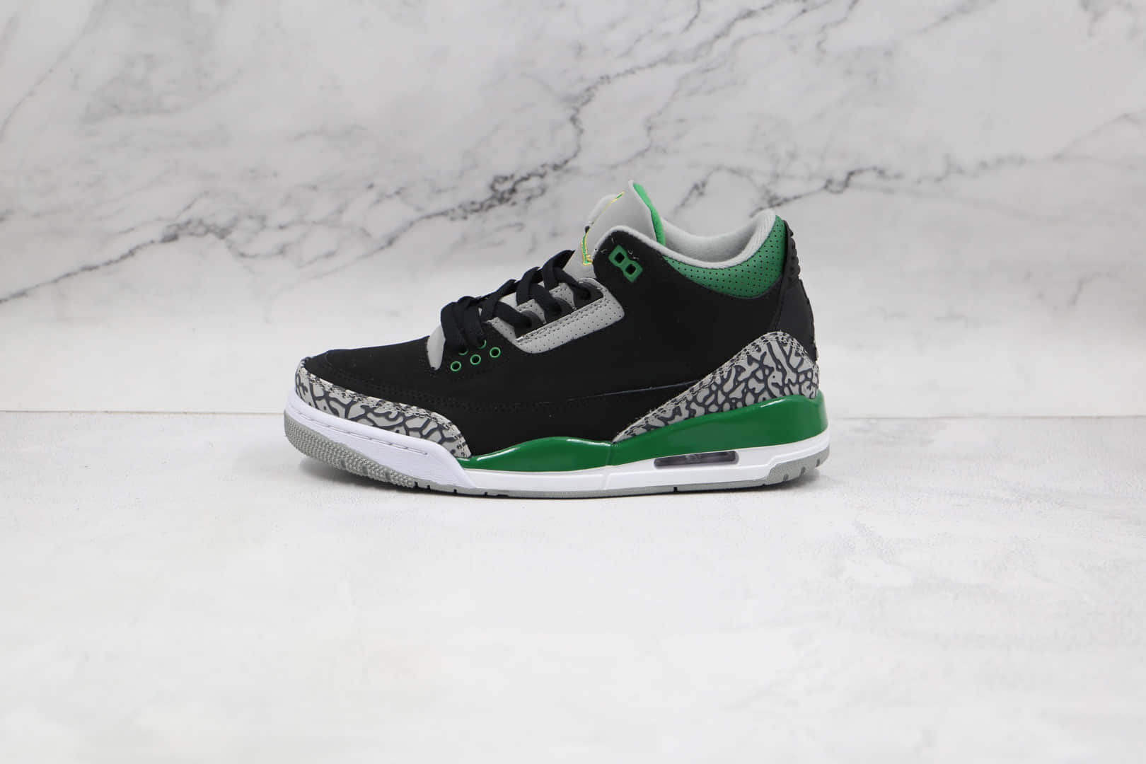 乔丹Air Jordan 3 Pine Green纯原版本复刻AJ3爆裂纹黑绿篮球鞋原档案数据开发 货号:CT8532-030