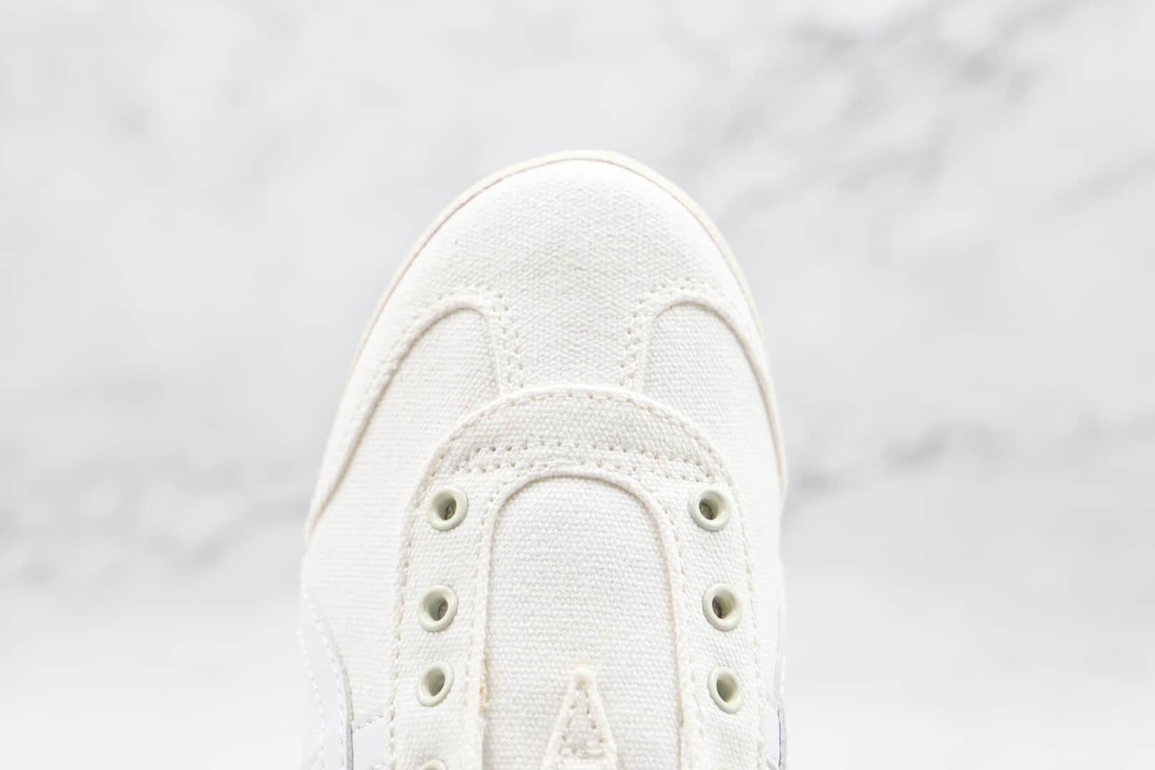 亚瑟士Onitsuka tiger公司级版本鬼冢虎一脚蹬白黄色印花帆布鞋原楦头纸板打造 货号:1182A070-100