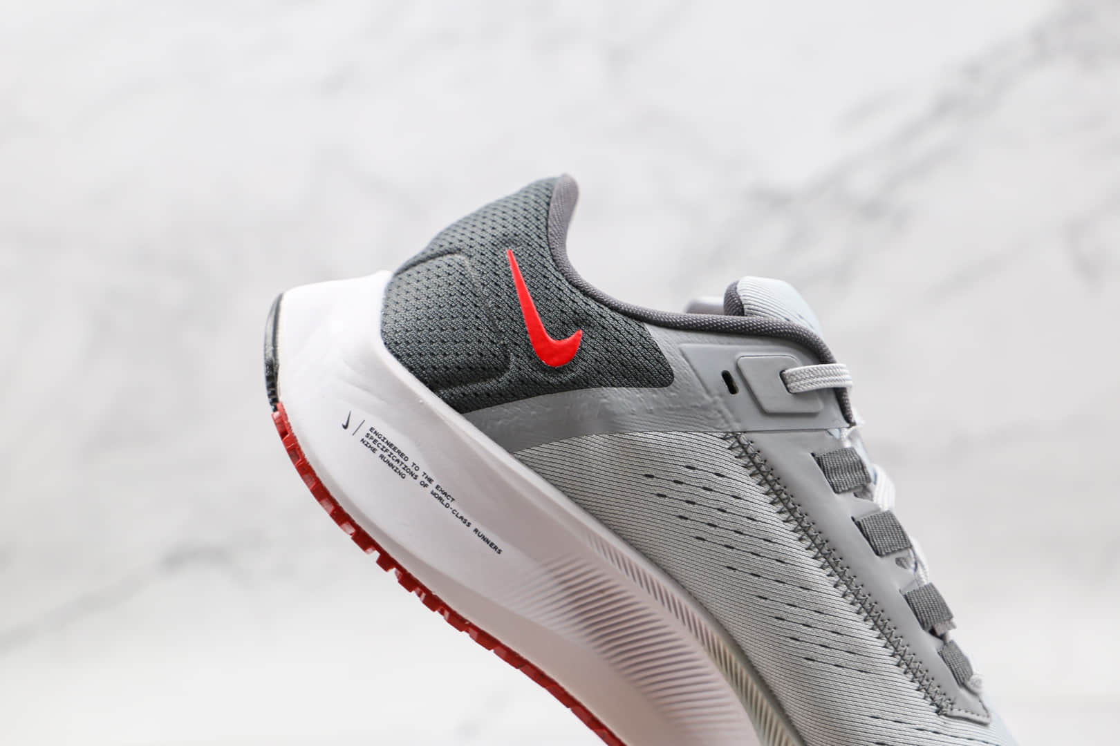 耐克Nike Air Zoom Pegasus 38纯原版本登月38代白灰色红钩慢跑鞋原鞋开模一比一打造 货号:CW7356-004