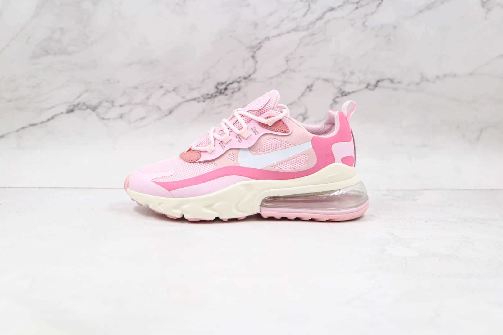 耐克Nike Air Max 270 React纯原版本半掌气垫粉色Max270气垫鞋原档案数据开发 货号:CZ0364-600