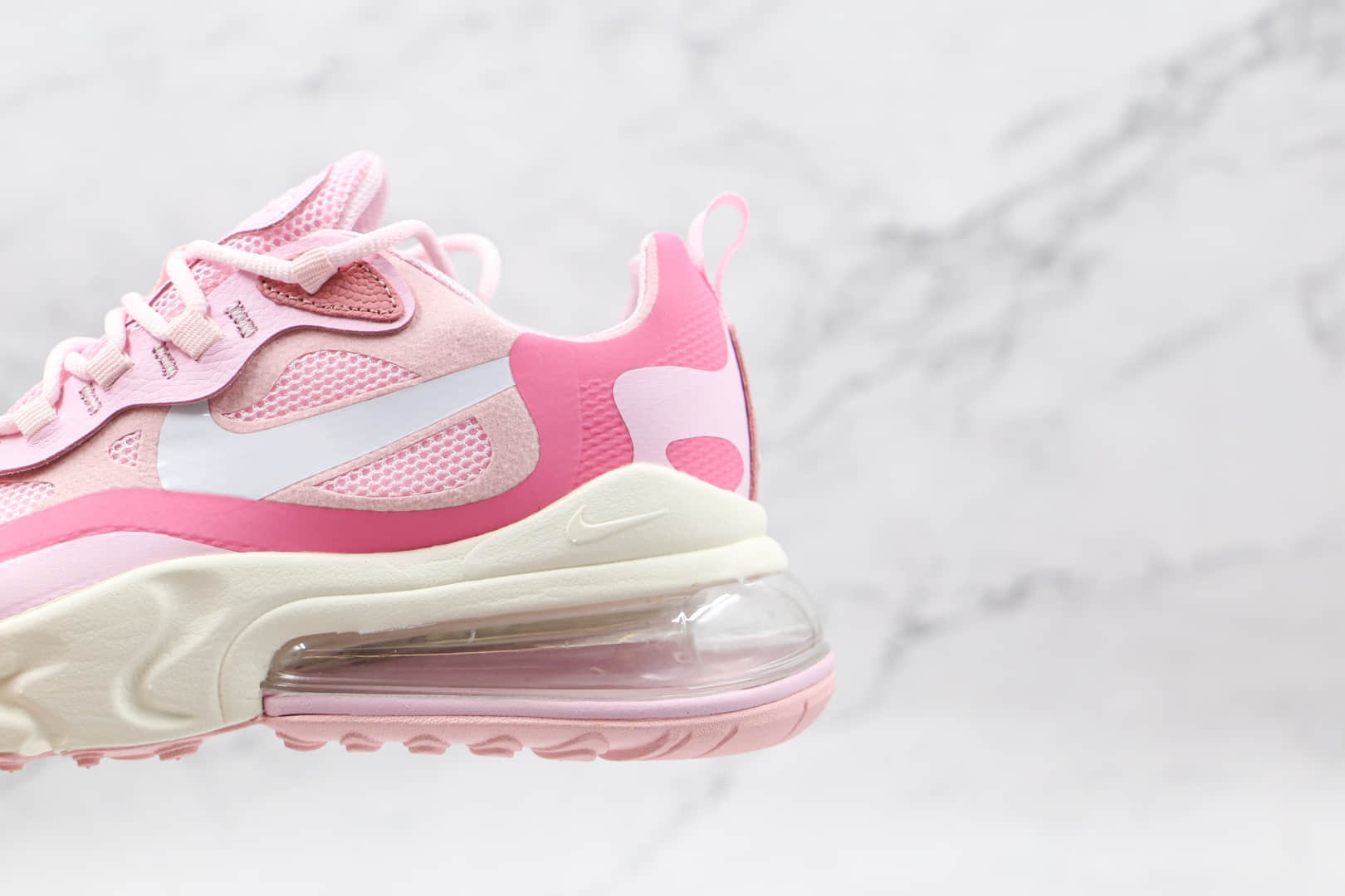 耐克Nike Air Max 270 React纯原版本半掌气垫粉色Max270气垫鞋原档案数据开发 货号:CZ0364-600