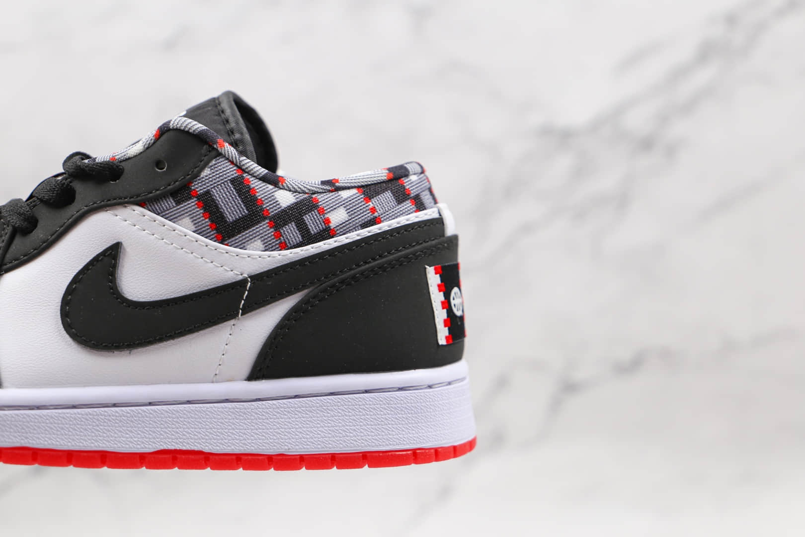 乔丹Air Jordan 1 Low Quai 54纯原版本低帮AJ1黑白格子54数字板鞋原档案数据开发 货号:DM0095-106