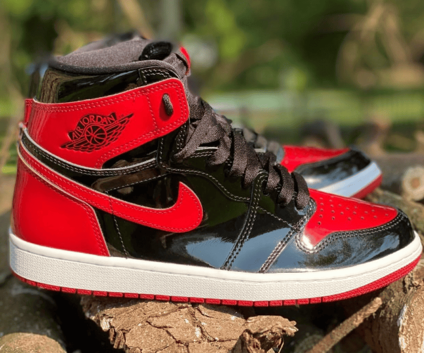 全新黑红漆皮AJ1“Bred Patent”实物曝光!酷炫十足! 货号:555088-063