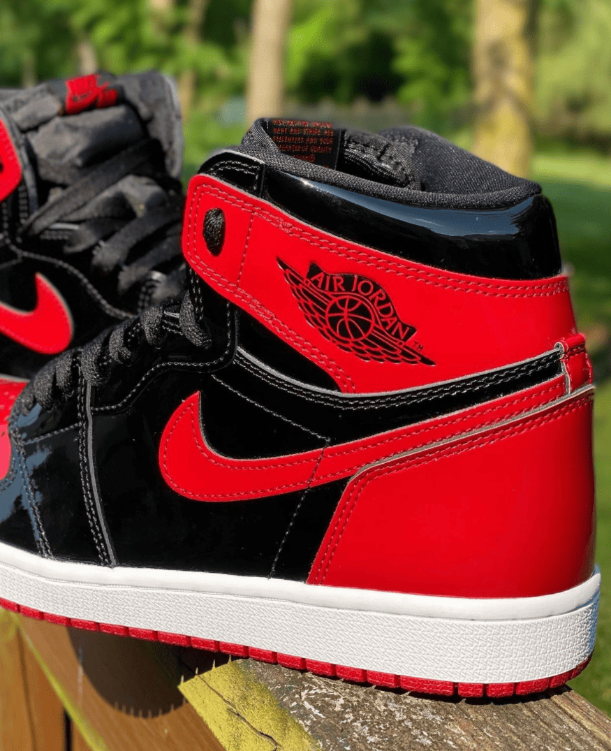 全新黑红漆皮AJ1“Bred Patent”实物曝光!酷炫十足! 货号:555088-063