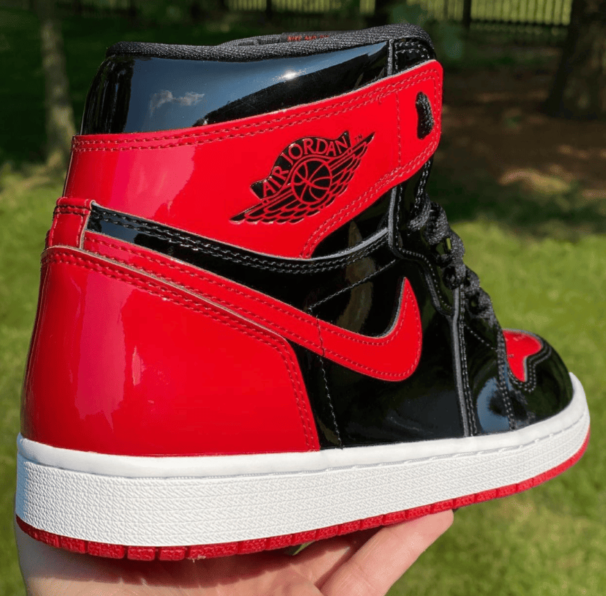 全新黑红漆皮AJ1“Bred Patent”实物曝光!酷炫十足! 货号:555088-063