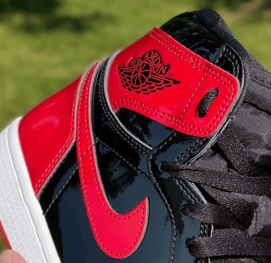 全新黑红漆皮AJ1“Bred Patent”实物曝光!酷炫十足! 货号:555088-063