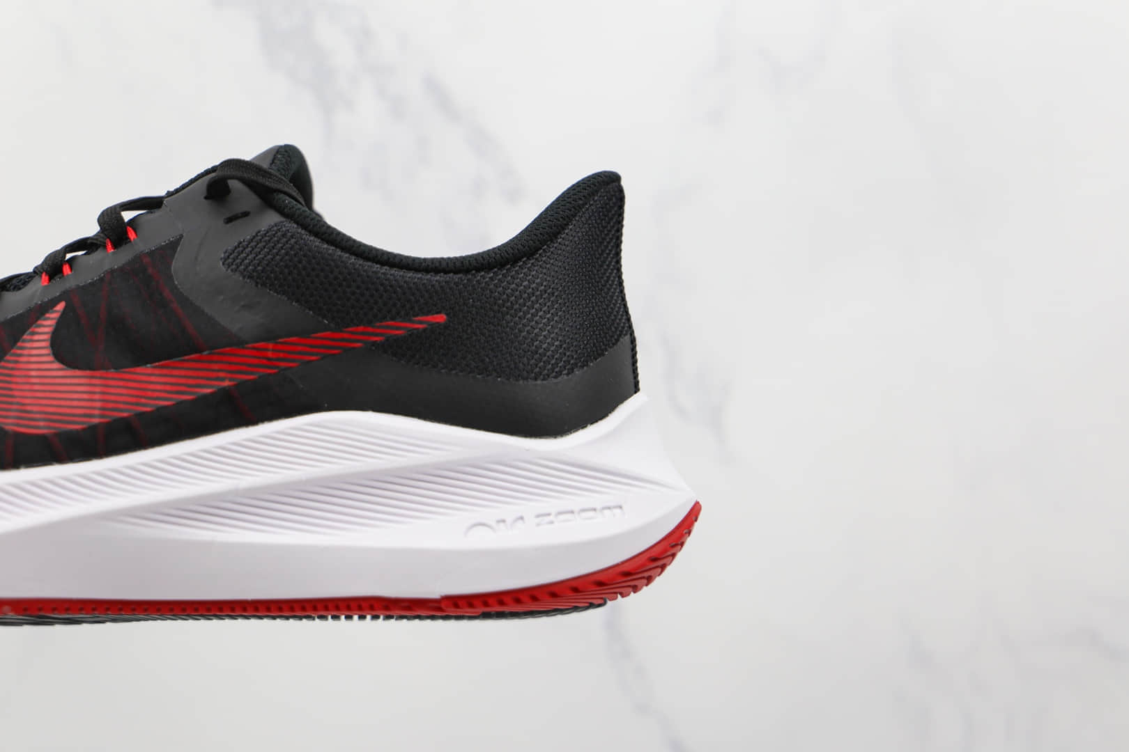 耐克Nike Winflo 8纯原版本温弗罗八代黑红色线条慢跑鞋原楦头纸板打造 货号:CW3419-003