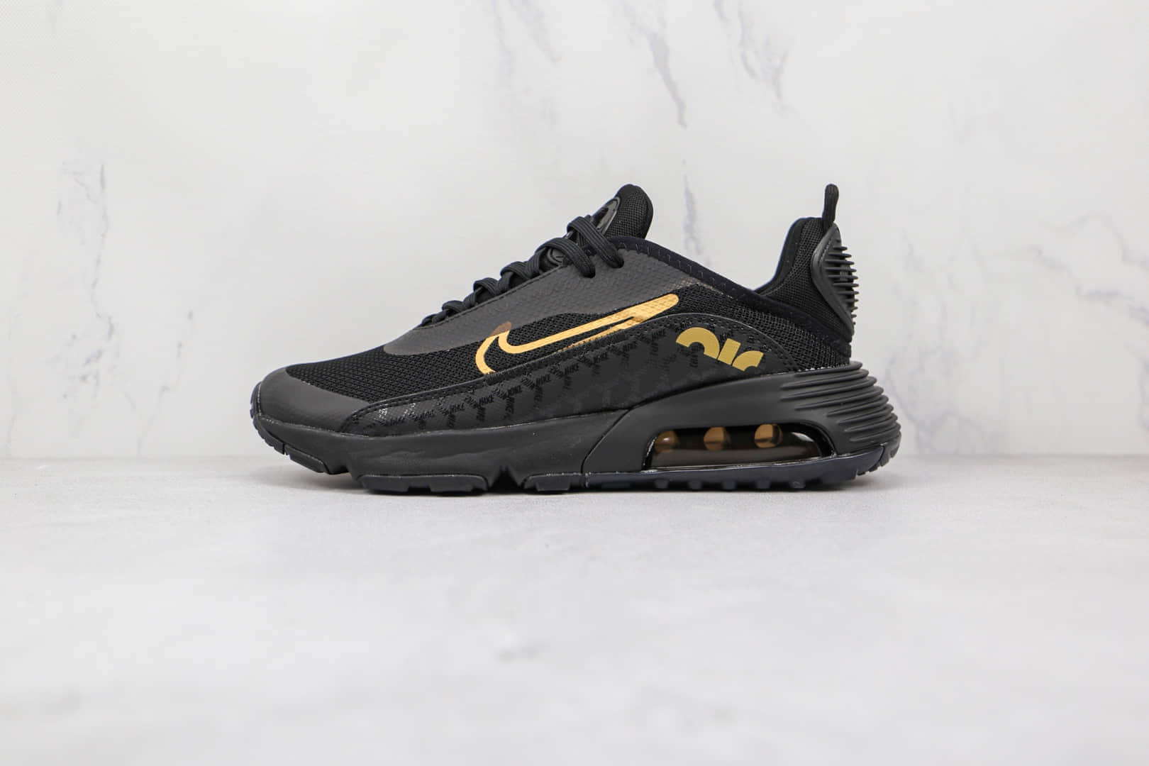 耐克Nike Air Max 2090纯原版本网面黑金色Max2090气垫鞋原档案数据开发 货号：DC4120-001