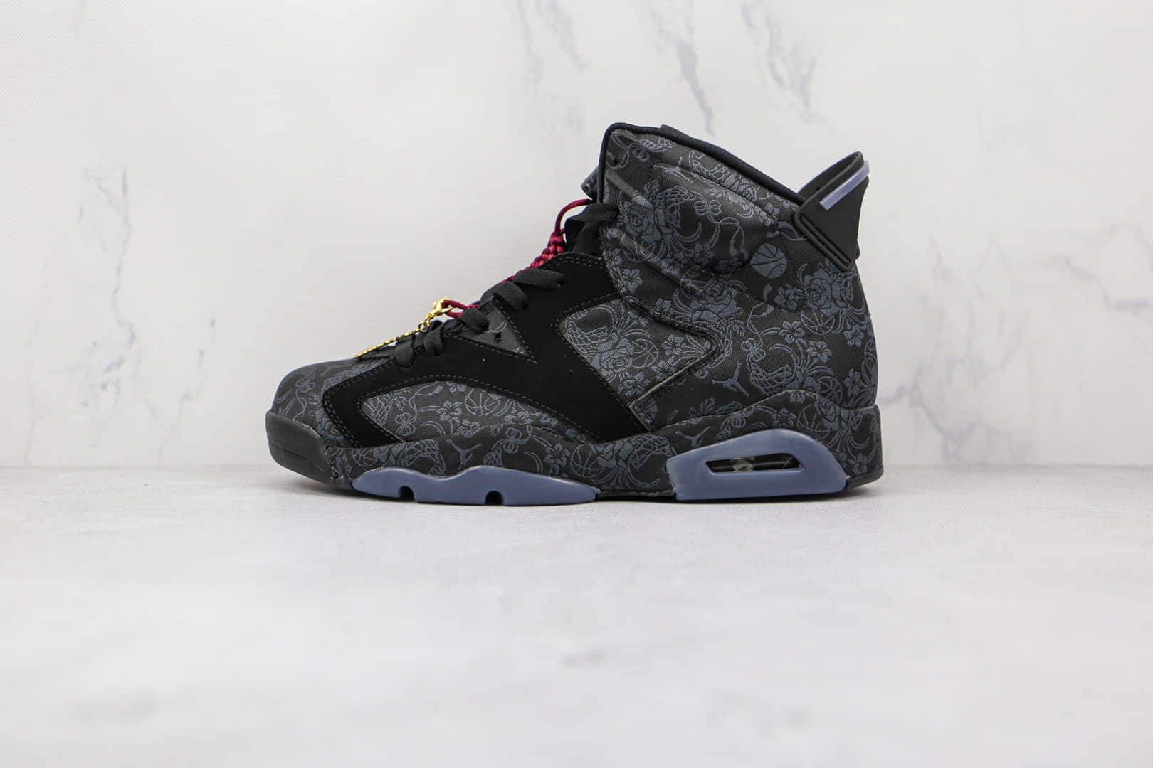 乔丹Air Jordan 6 SD WMNS Singles Day纯原版本黑丝绸中国结花卉纹理AJ6篮球鞋原楦头纸板打造 货号:DB9818-001