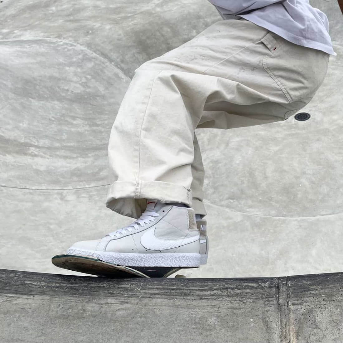 小清新鞋款!耐克板鞋SB Blazer Mid新配色下月登场! 货号:BA8855-100