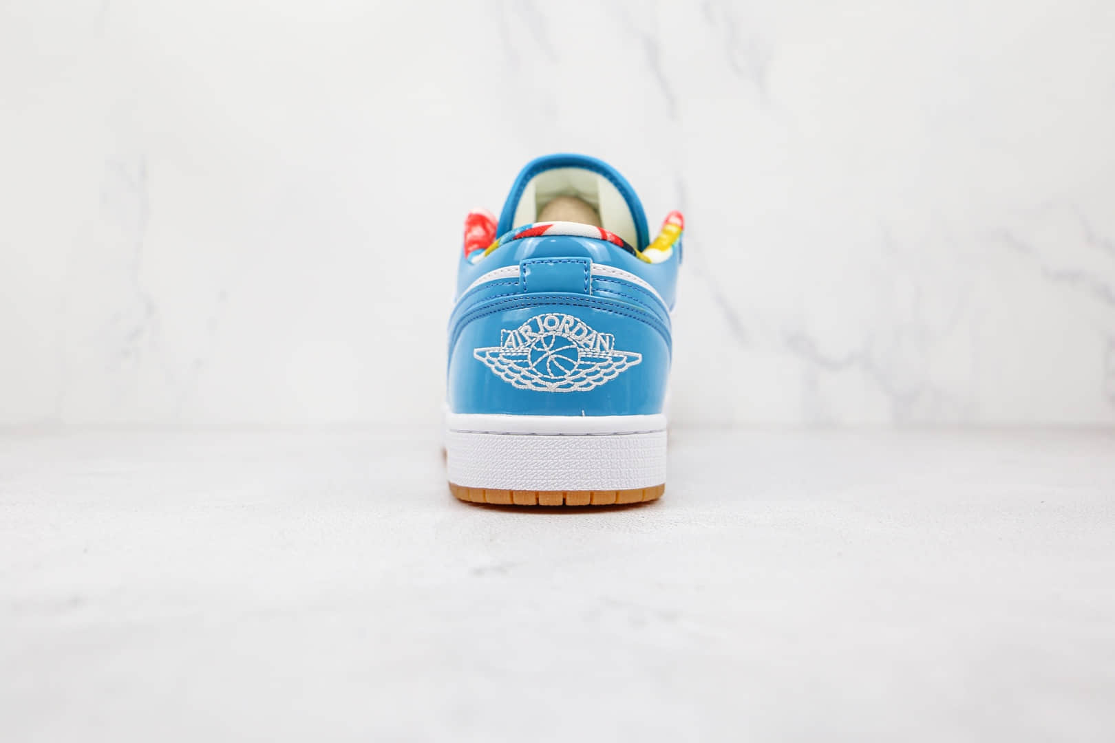 乔丹Air Jordan 1 Low纯原版本低帮AJ1蓝色漆皮板鞋原楦头纸板打造 货号:DC6991-400