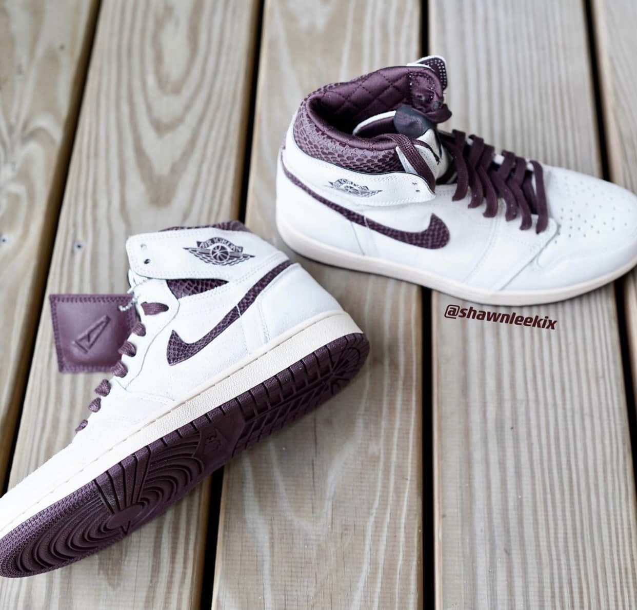 AMM x AJ1最新实物曝光!蛇纹细节+超高质感!