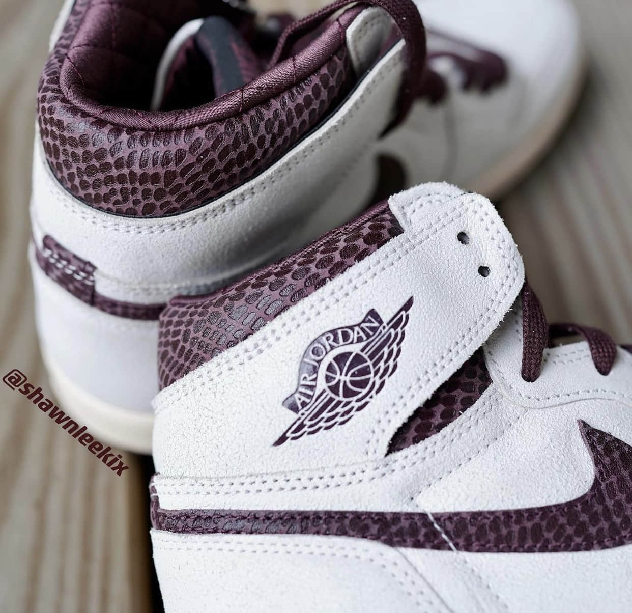 AMM x AJ1最新实物曝光!蛇纹细节+超高质感!