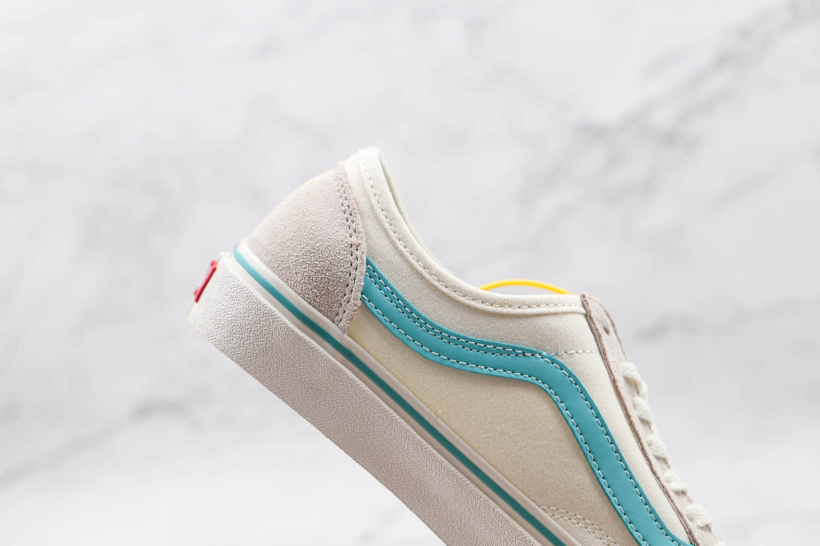 万斯Vans Style 36公司级版本半月包头低帮板鞋灰白蓝原厂DT钢印 货号:VNOS32J6JA