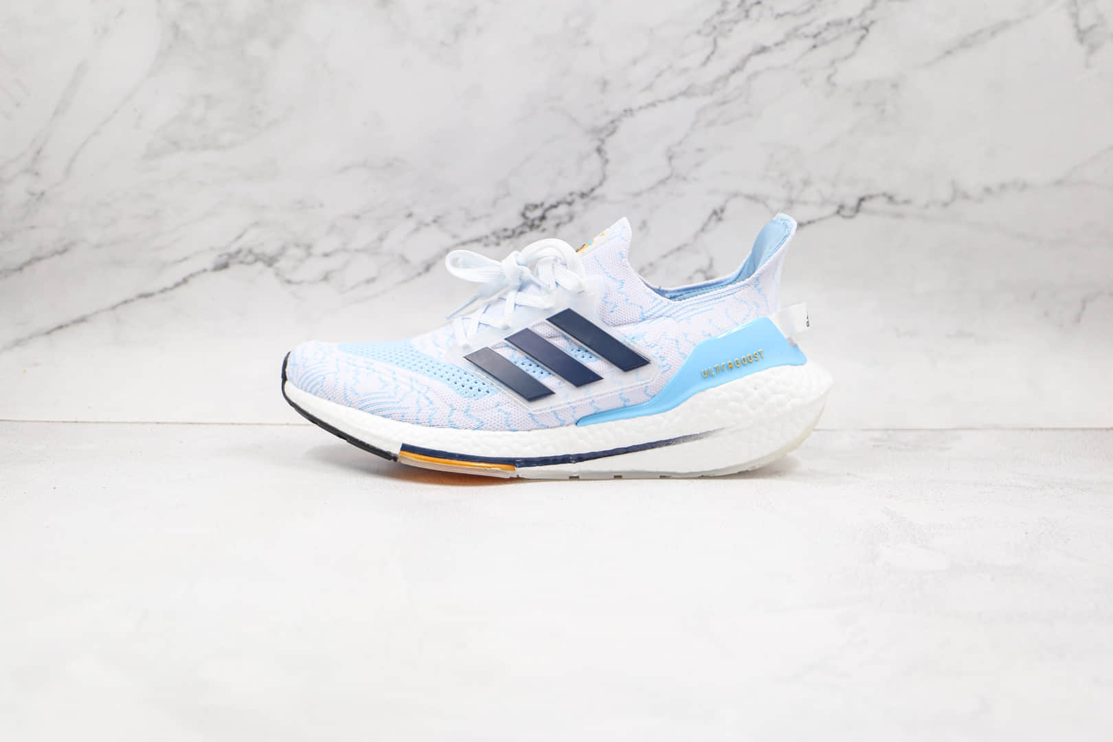 阿迪达斯Adidas ultra boost 2021纯原版本爆米花UB7.0白蓝色慢跑鞋原鞋开模 货号:CZ7120
