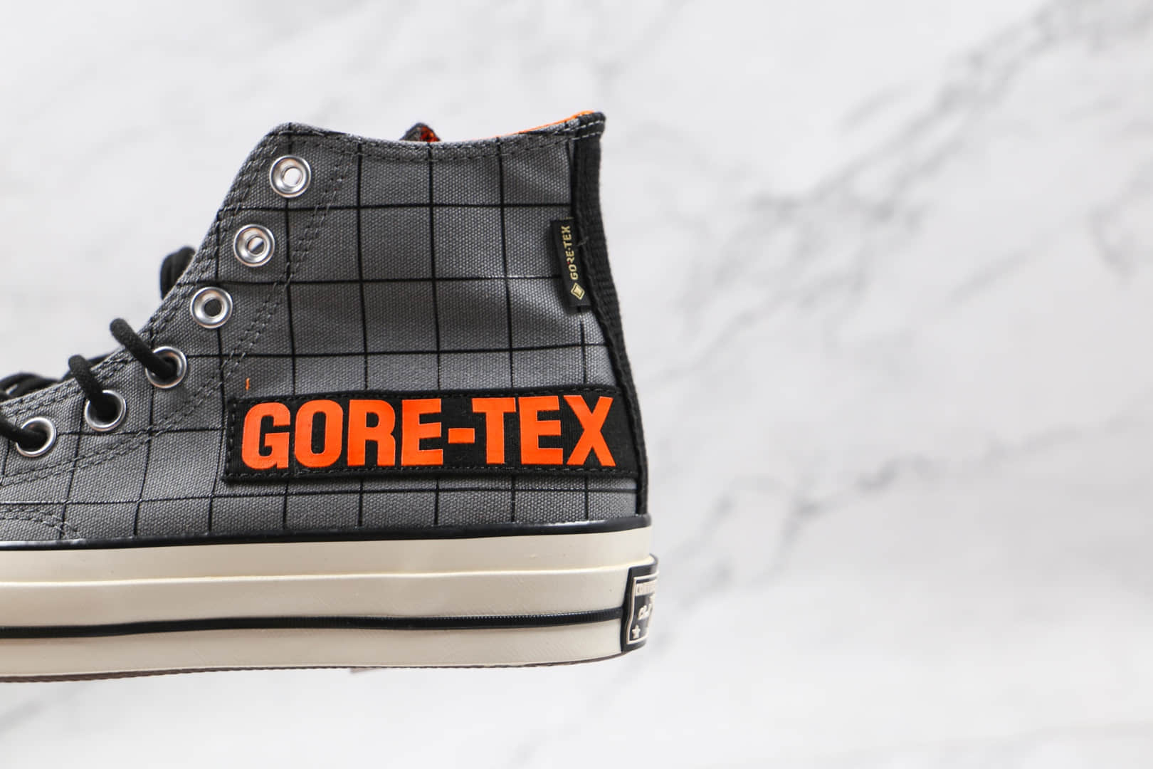 匡威Converse 1970s GORE-TEX公司级版本高帮灰色车线硫化帆布鞋原档案数据开发