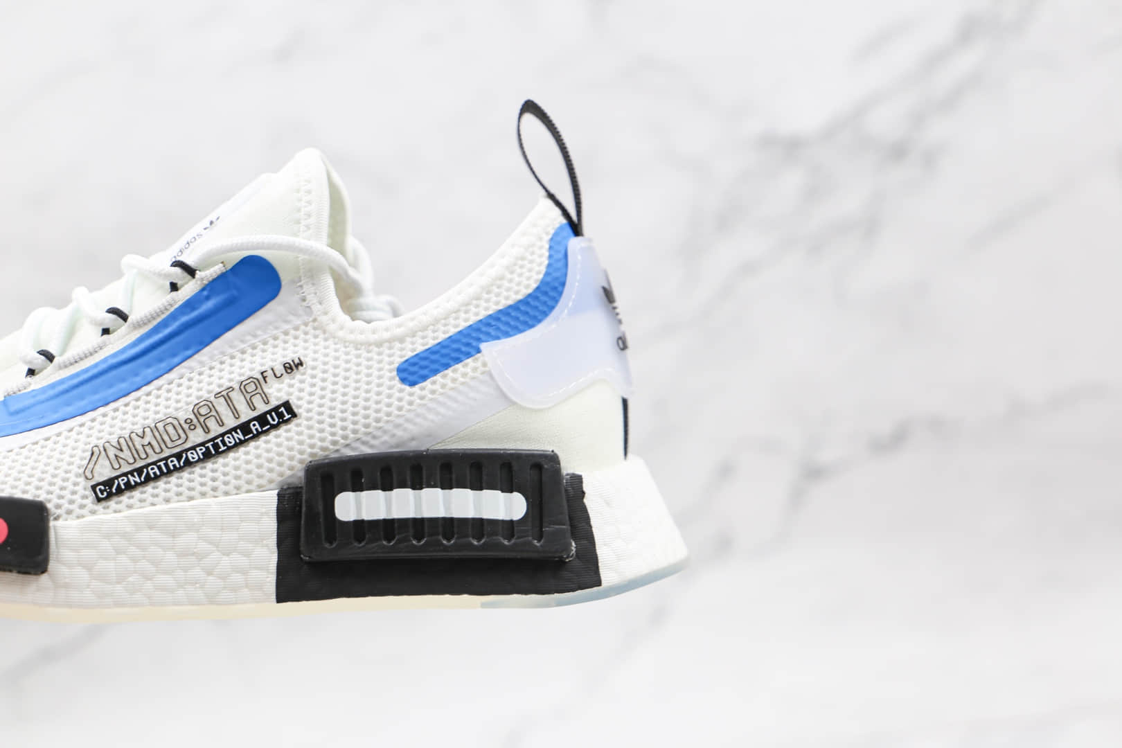 阿迪达斯Adidas NMD R1 V2纯原版本三叶草NMD白蓝色爆米花跑鞋原盒原标 货号:FZ3209