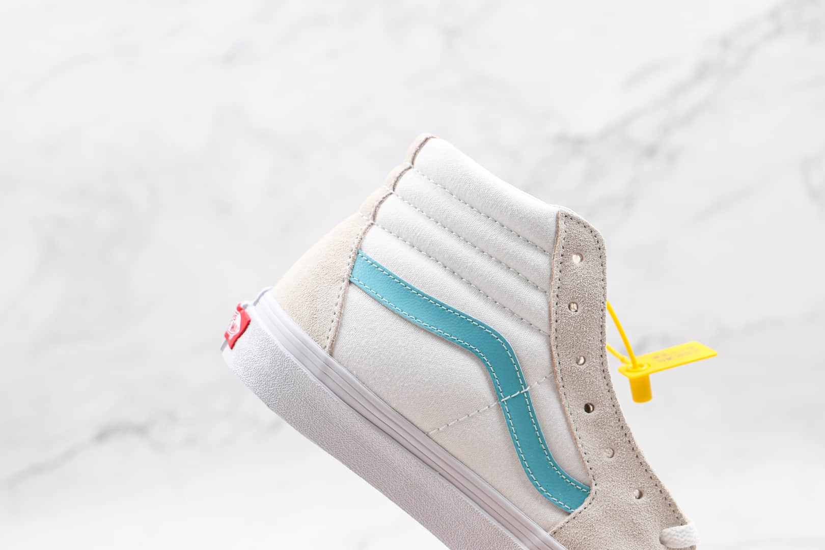 万斯Vans SK8 -Hi公司级版本高帮白蓝色秋季硫化帆布鞋原厂硫化大底 货号:VN0A32QG9LY