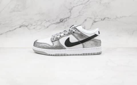 耐克Nike Dunk Low Retro纯原版本伦纳德白银色黑钩DUNK板鞋原楦头纸板打造 货号:DO5882-001