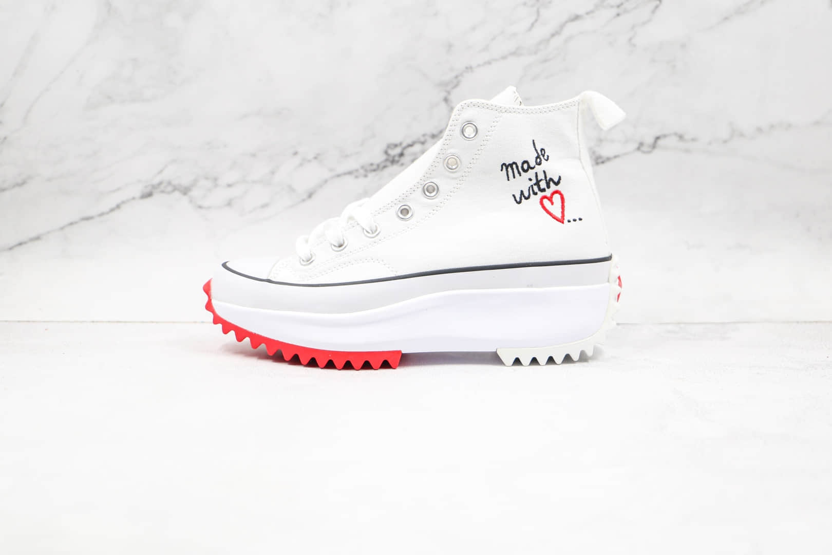 匡威Converse Run Star Hike 1970s纯原版本情人节限定松糕锯齿厚底增高帆布鞋原鞋开模一比一打造