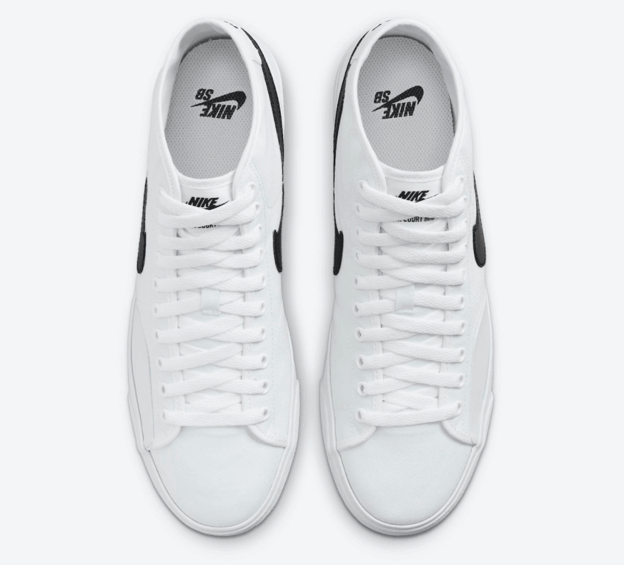 简约白黑!全新Nike SB Blazer Court Mid首度曝光! 货号:DC8901-100