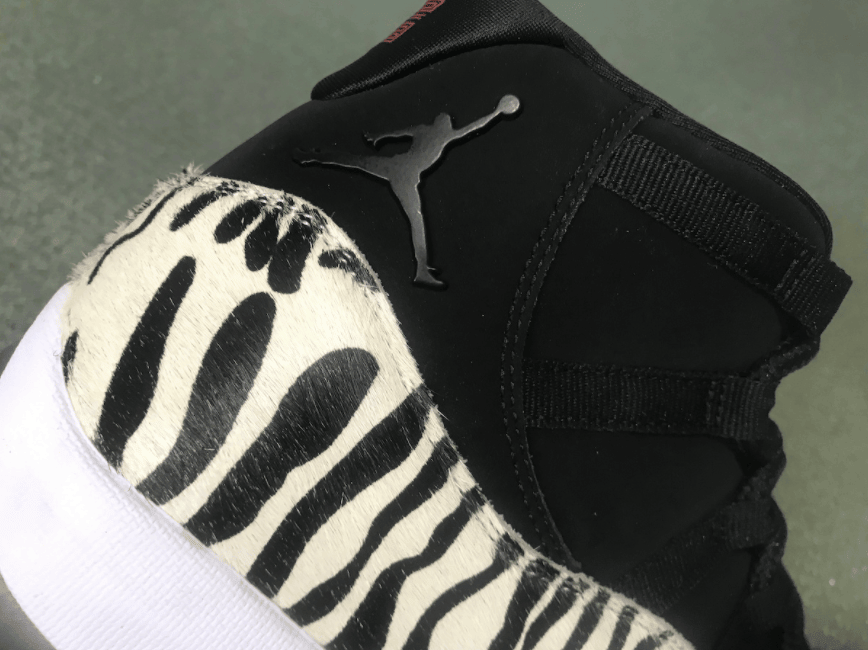 马毛鞋面+斑马纹设计!这双AJ11够狂野! 货号:AR0715-010