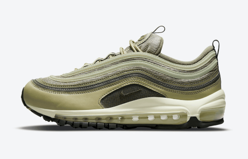 硬朗军事风！耐克复古跑鞋Air Max 97新配色即将登场！ 货号：DO1164-200