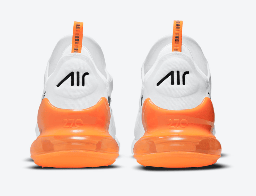 清爽活力!Nike气垫跑鞋Air Max 270白橙配色即将登场! 货号:DO6392-100