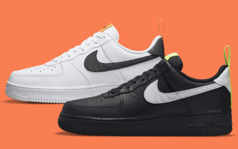 压纹Swoosh!两款全新AF1曝光! 货号:DO6394-001/DO6394-100