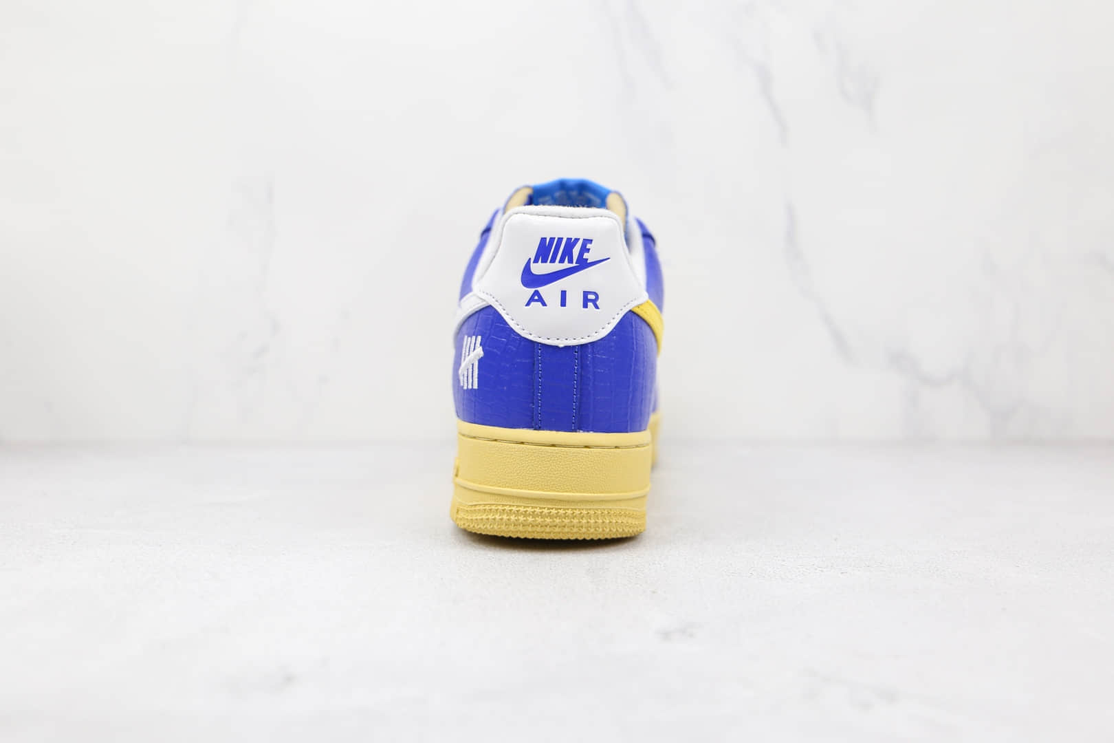 耐克Nike Air Force 1 Dunk vs AF-1 x Undefeated联名款纯原版本低帮空军一号蓝黄色板鞋内置气垫 货号:DM8462-400