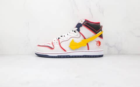 耐克Nike Dunk High Project Unicorn-RX-0 x Gundamx联名款纯原版本高帮SB DUNK白红色独角兽换钩板鞋原档案数据开发 货号:DH7717-100
