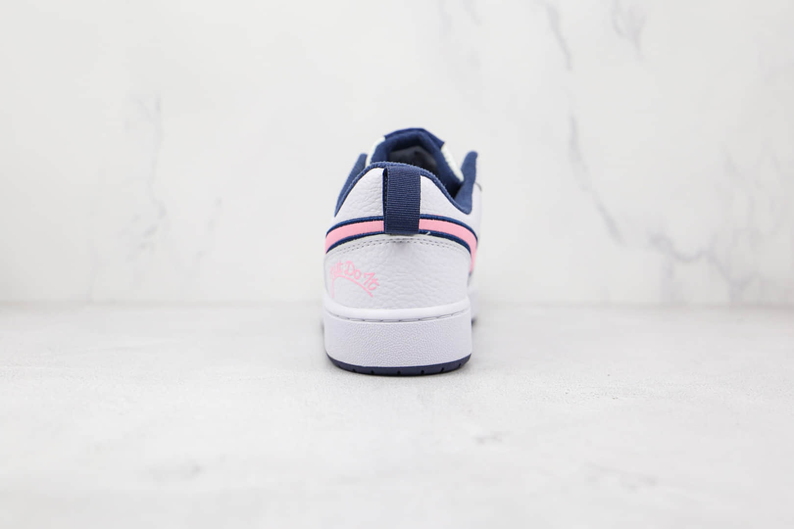 耐克Nike Court Borough Low 2纯原版本低帮白粉色蓝边板鞋原档案数据开发 货号:DB3090-100