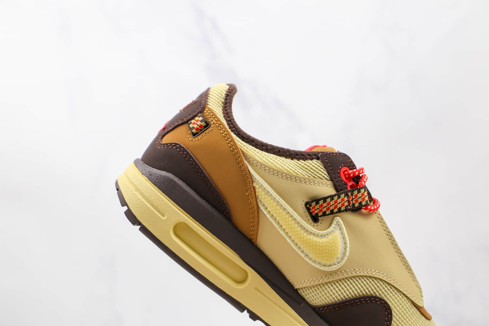 耐克Nike Air Max 1 Cactus Jack x Travis Scott联名款纯原版本倒勾米褐色气垫鞋原档案数据开发 货号:DO9392-200
