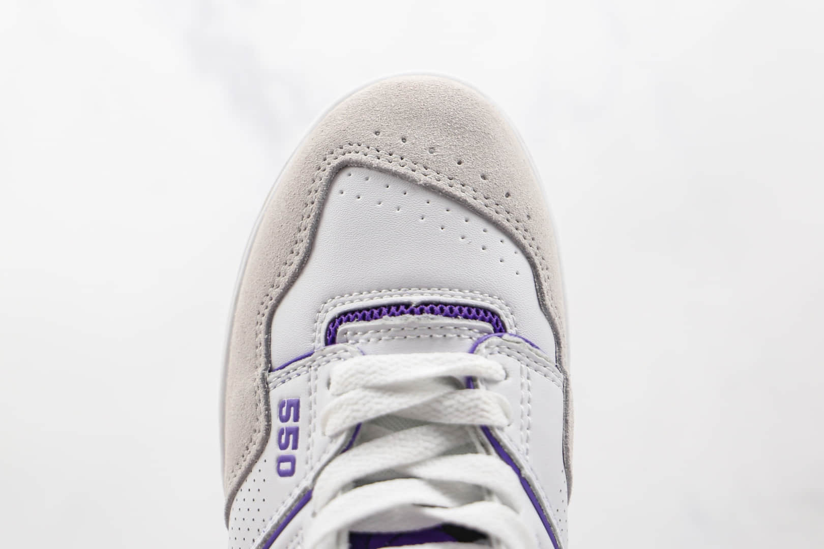 新百伦New Balance BB550纯原版本复古NB550白紫色板鞋原档案数据开发 货号:BB550WR1