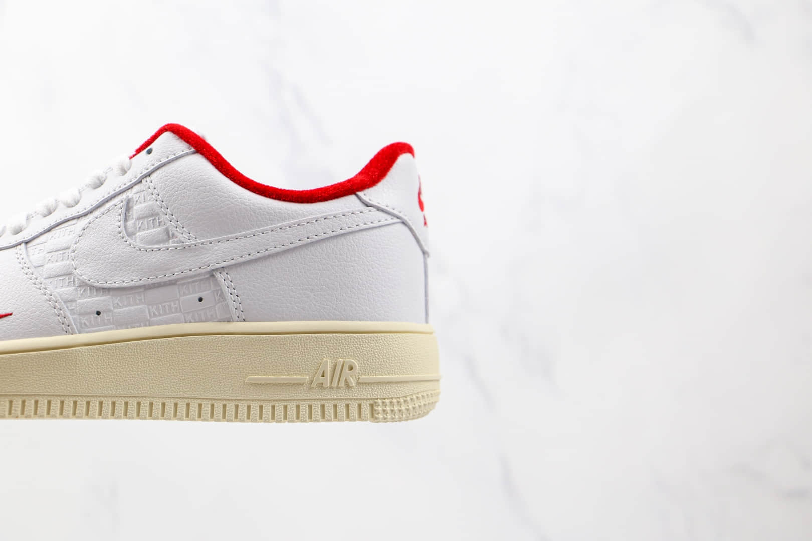 耐克Nike Air Force 1 Low x Kith联名款纯原版本低帮空军一号白红色板鞋内置气垫 货号:CZ7926-100