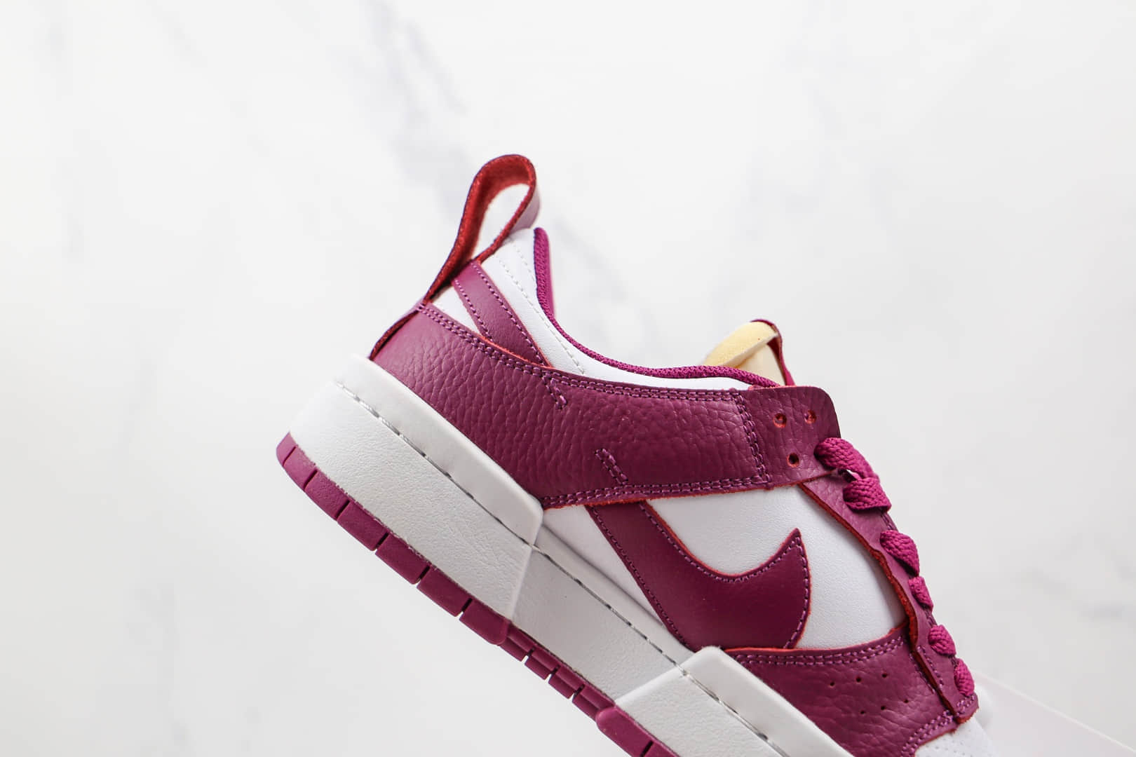 耐克Nike Dunk Low Disrupt纯原版本低帮DUNK解构酒红白红色板鞋原楦头纸板打造 货号:DJ6226-100