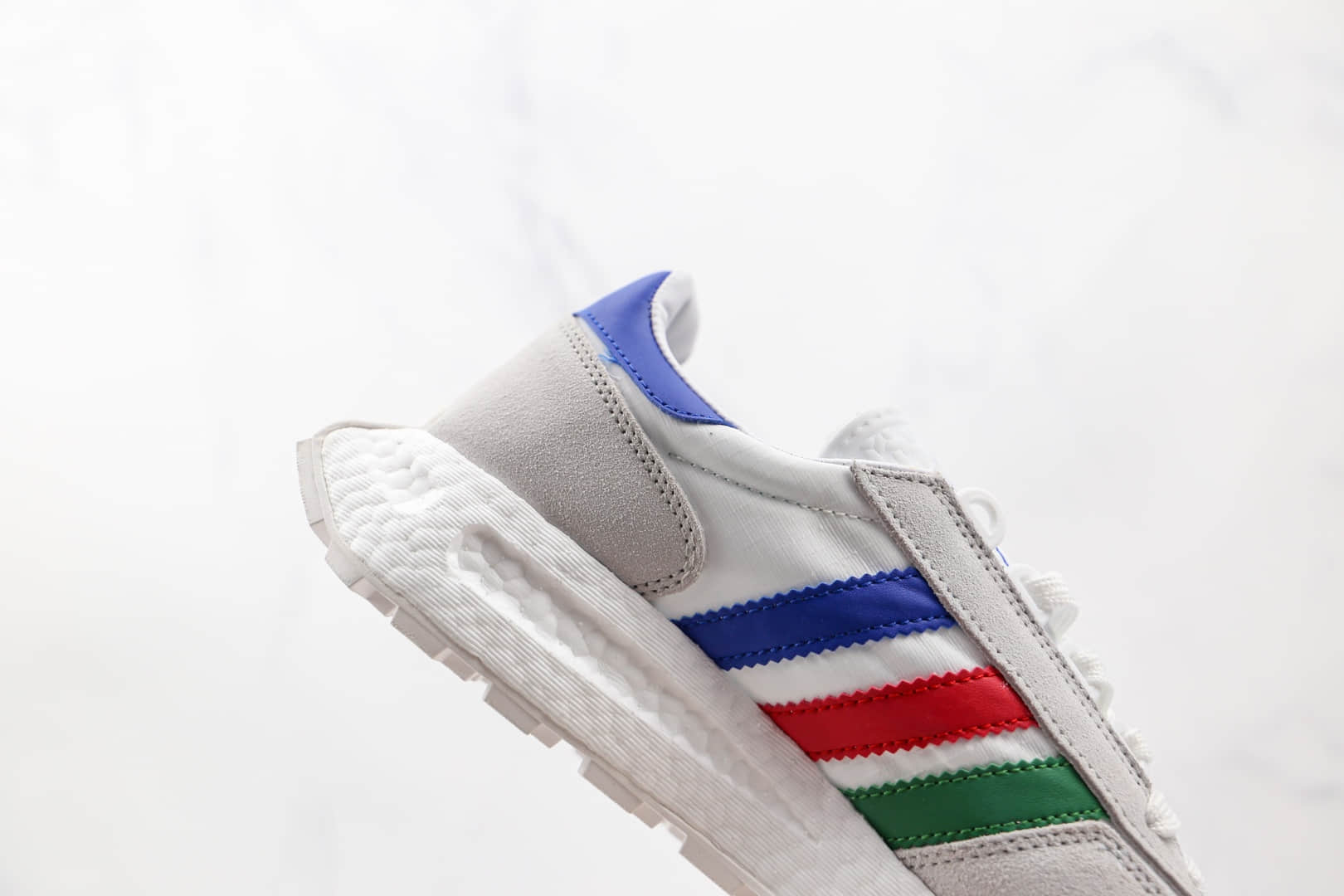 阿迪达斯adidas Retropy E5纯原版本运动休闲爆米花跑鞋白彩虹色原档案数据开发 货号:Q47513