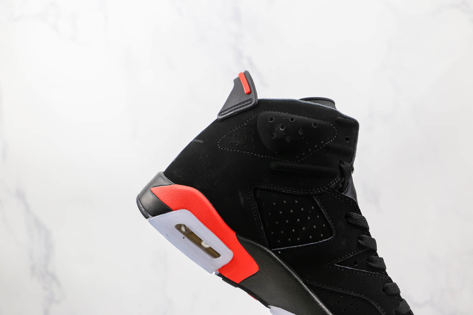 乔丹Air Jordan 6“Black Infrared”公司级版本乔6实战篮球鞋AJ6黑红红外线原厂纸板原楦头 货号:384664-060