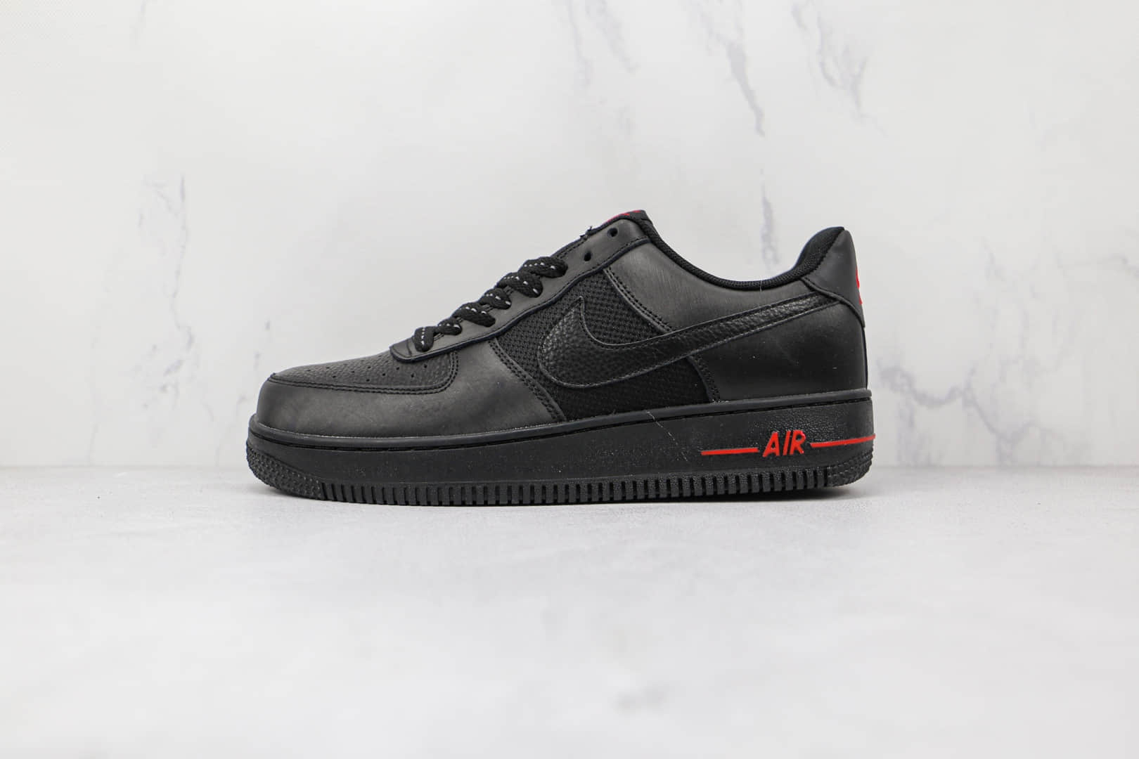 耐克Nike Air Force 1 Low纯原版本空军一号低帮AF1黑红3M反光原标原盒 货号:DO6389-001