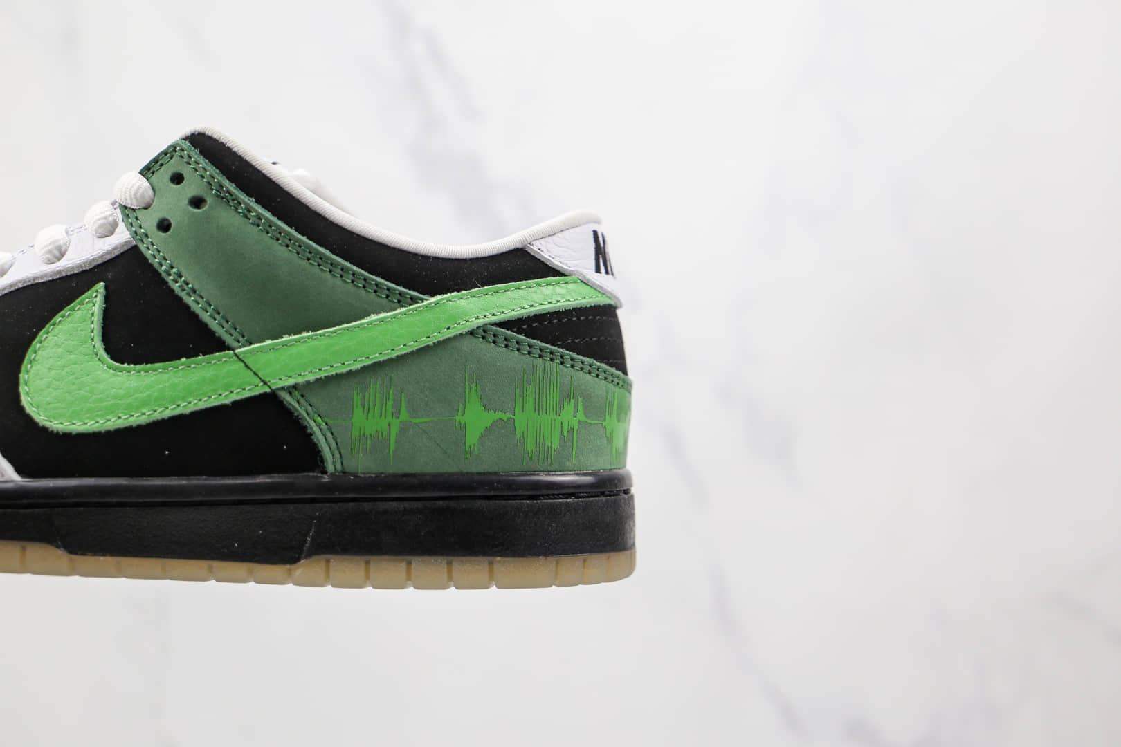 耐克Nike Dunk Low纯原版本低帮Dunk心电图白黑绿色原装头层打造 货号:313170-031