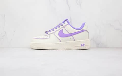 耐克Nike Air Force 1 Low 07纯原版本低帮空军一号白紫色板鞋内置气垫 货号:UH8958-055
