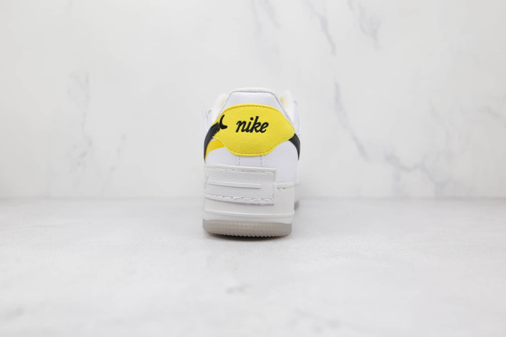 耐克Nike AIR FMRCE 1 SHADOW纯原版本低帮空军一号马卡龙双钩白黑黄色笑脸板鞋原盒原标 货号:DO5872-100