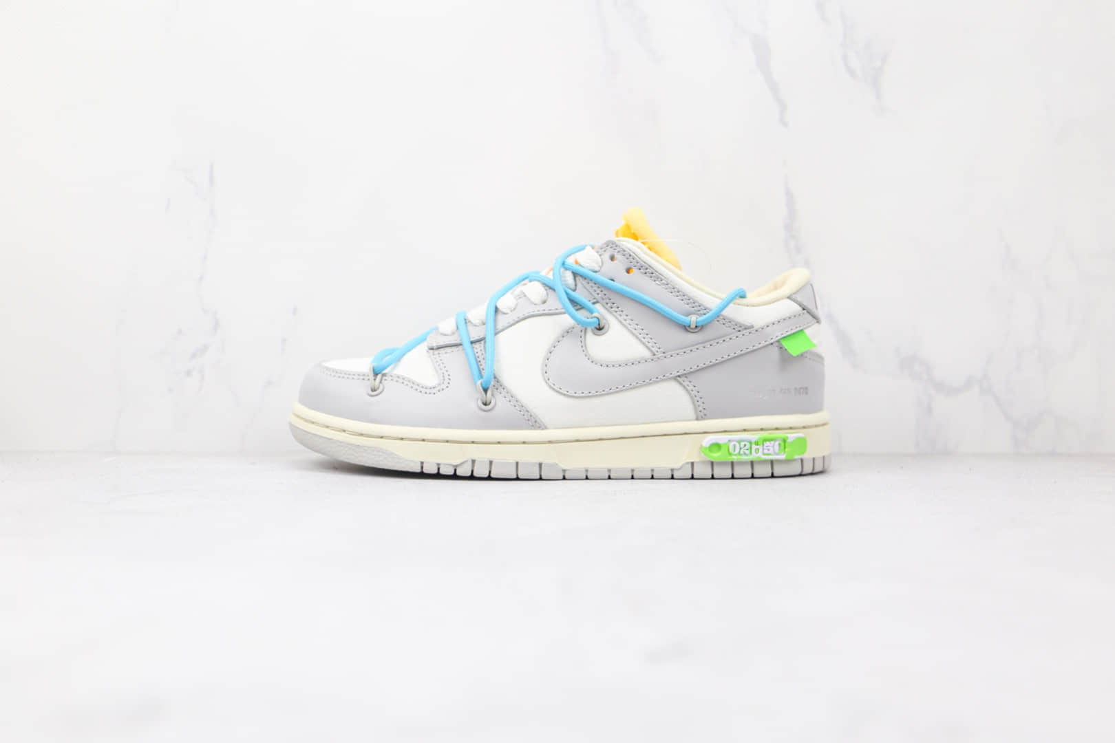 耐克Nike Dunk Low'50' x Off-White联名款纯原版本绿标低帮DUNK灰白蓝色板鞋原档案数据开发 货号:DM1602-115