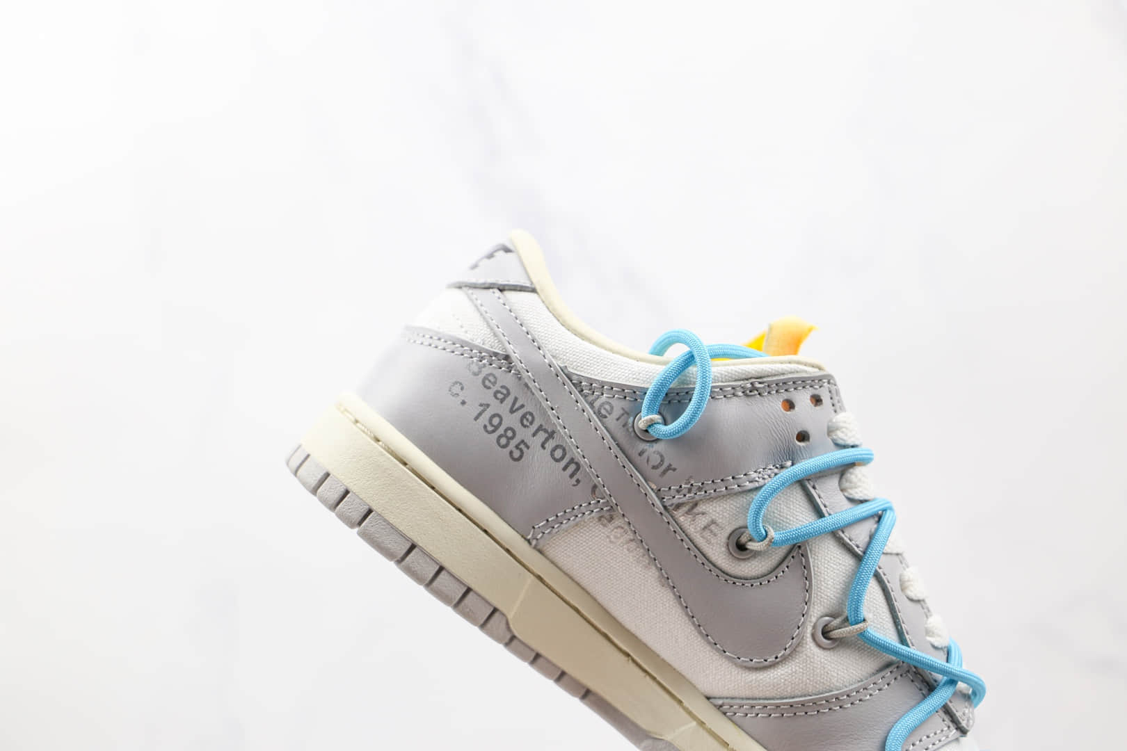 耐克Nike Dunk Low'50' x Off-White联名款纯原版本绿标低帮DUNK灰白蓝色板鞋原档案数据开发 货号:DM1602-115