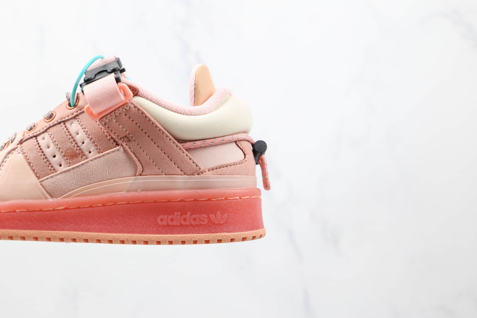 阿迪达斯adidas Forum Buckle Low x Bad Bunny联名款纯原版本低帮粉红色板鞋原楦头纸板打造 货号:GW0265