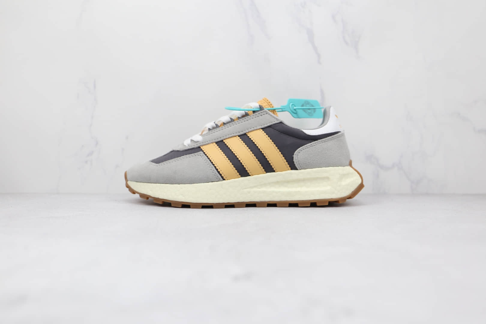 阿迪达斯Adidas RETROPY E5纯原版本三叶草厚底灰白橙色爆米花跑鞋原楦头纸板打造 货号：H03078
