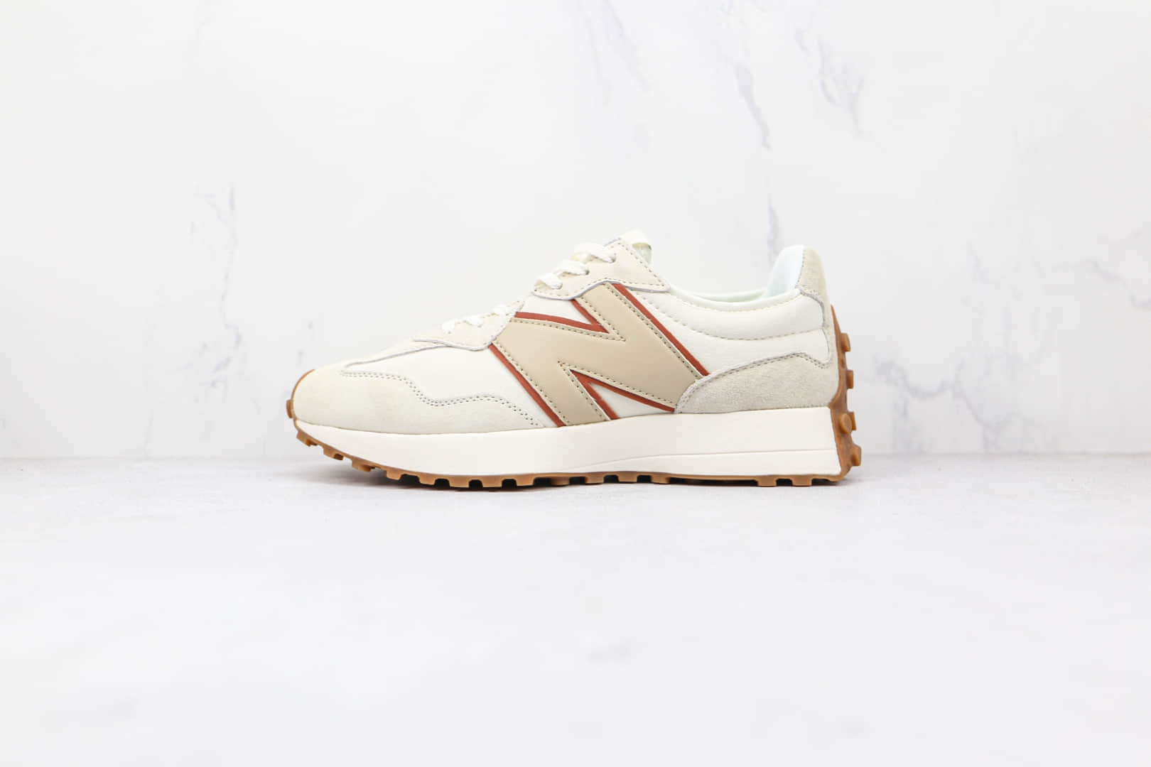 新百伦New Balance 327纯原版本皮面米白褐色NB327老爹鞋原楦头纸板打造 货号:WS327SA