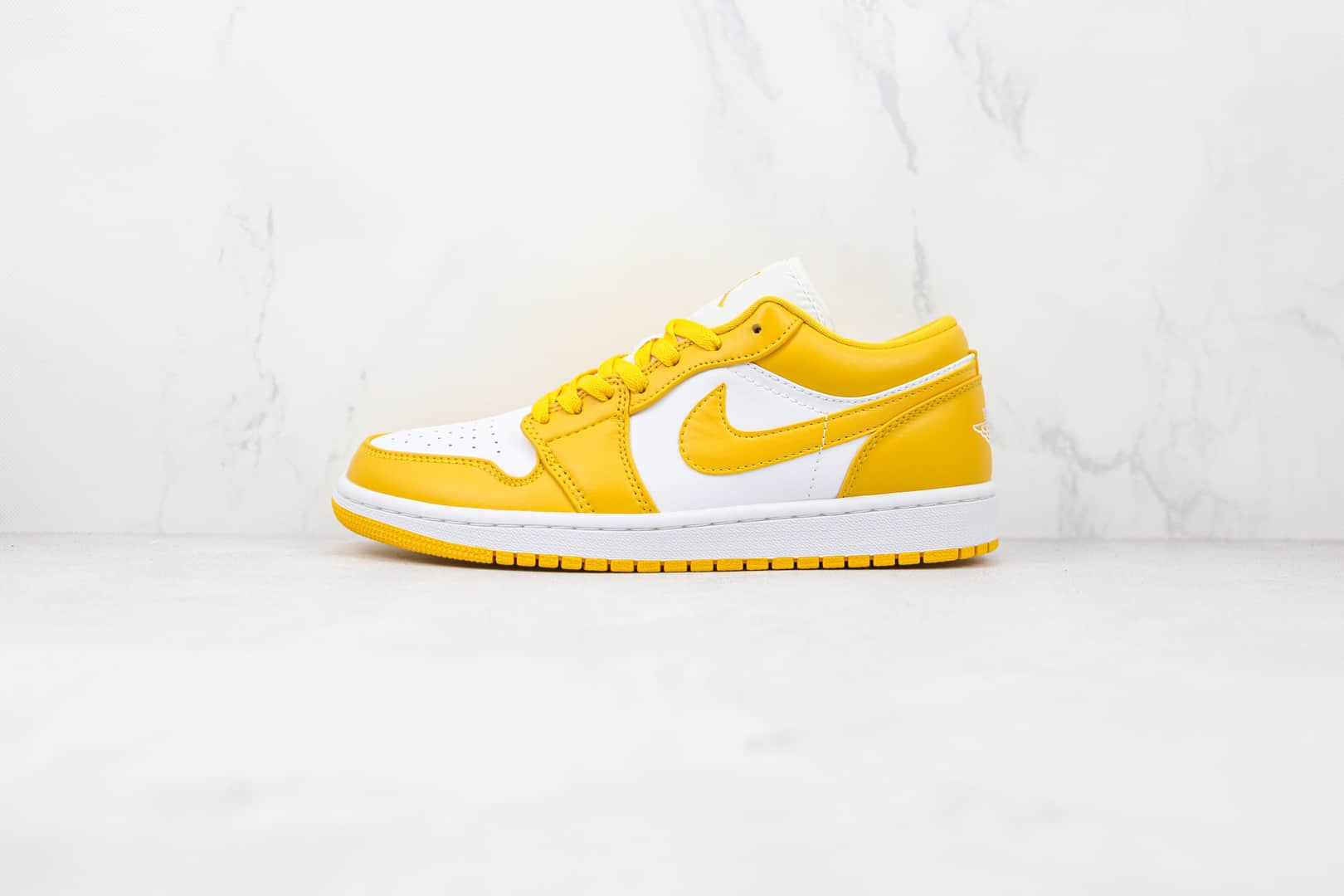 乔丹Air Jordan 1 Low纯原版本低帮AJ1白黄芥末黄板鞋原档案数据开发 货号:553558-171